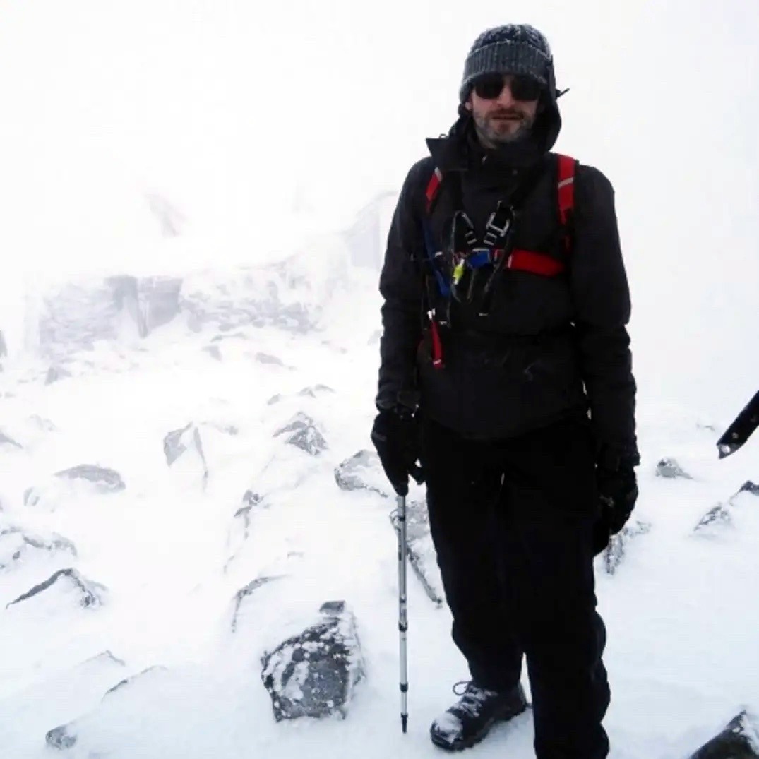 Dan climbs Galdhøpiggen in Norway.