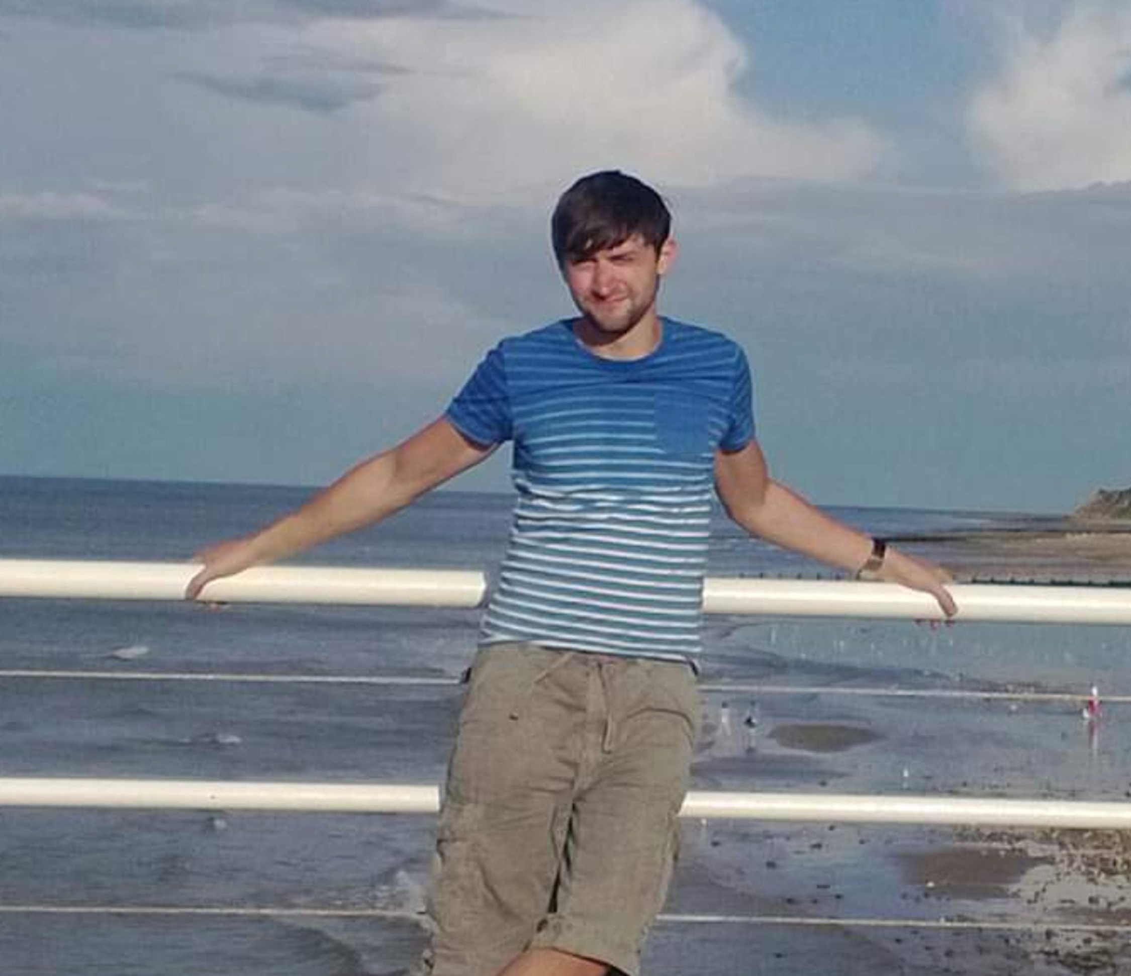 Dan at Cromer beach.